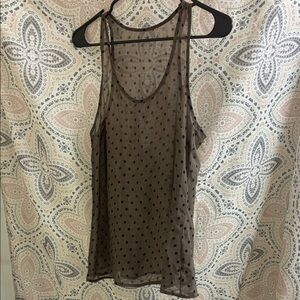 Sheer Polka Dot Tank Top